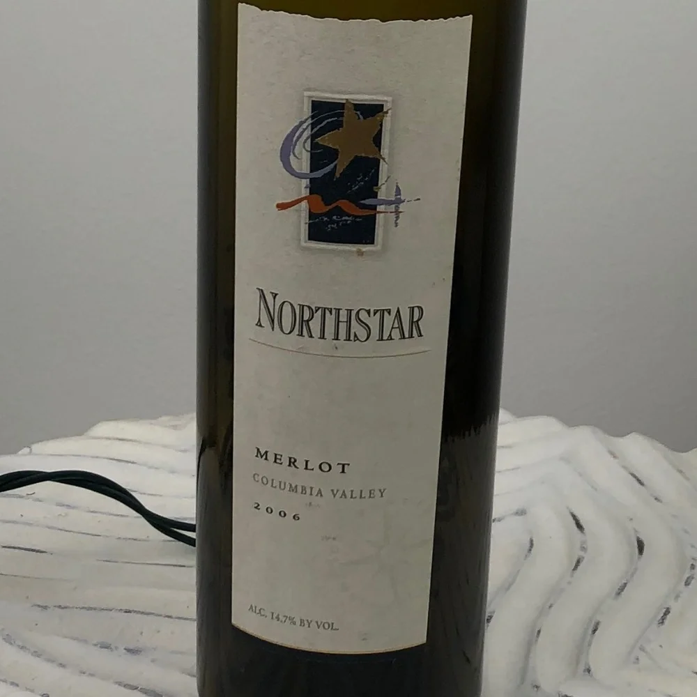 Handmade Wine Bottle with Corded Lights - Wine Bottle with Christmas Lighht